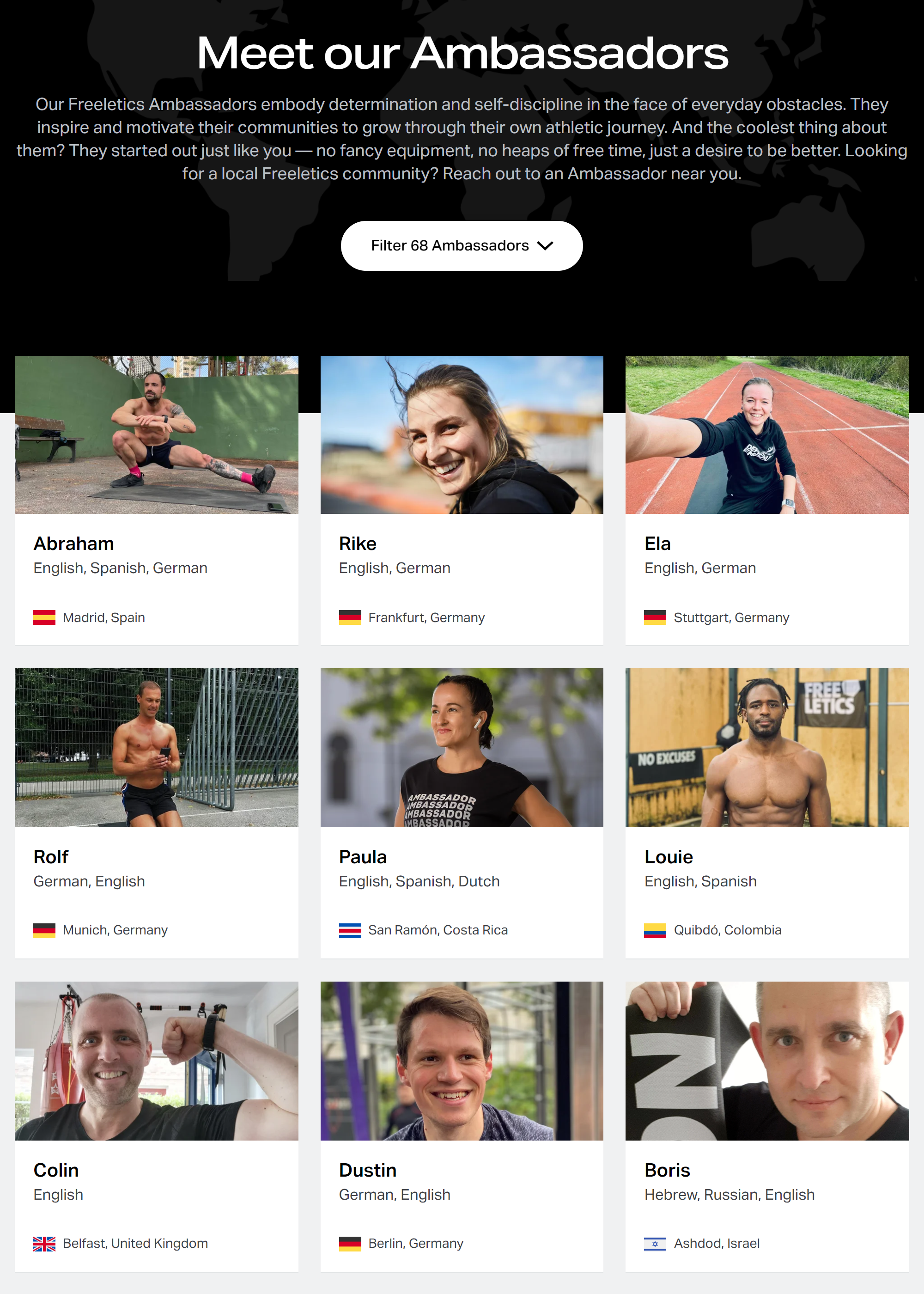 Freeletics Ambassadors campaign