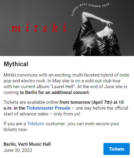 Ticketmaster example